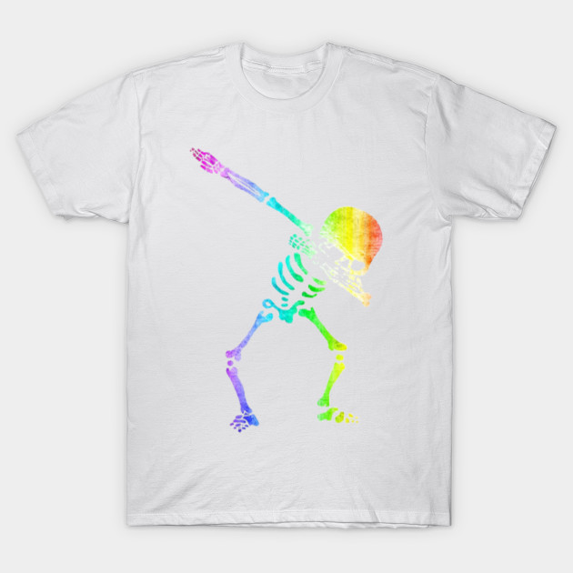 Dabbing Skeleton Dab Hip Hop Pose Skull Halloween T-Shirt-TOZ